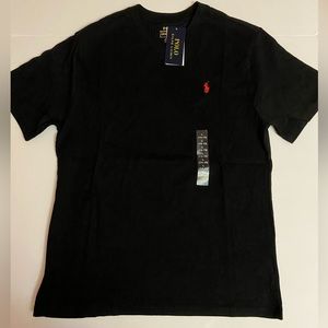 Black polo shirt
